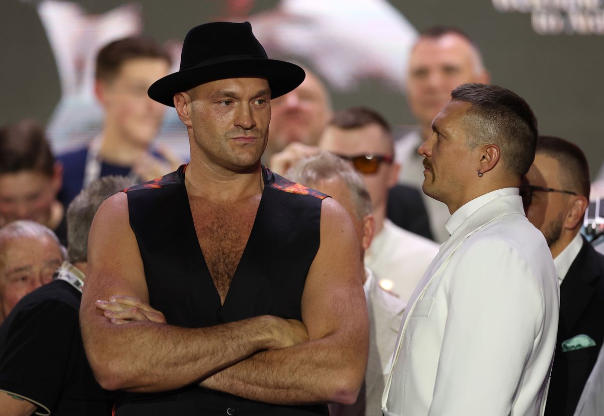 Tyson Fury - Oleksandr Usyk, imagini de la conferință