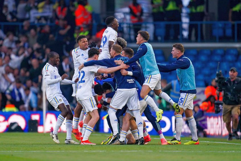 Leeds a câștigat cu Norwich, scor 4-0, și s-a calificat în finala barajului de promovare în Premier League. Adversara se va decide în duelul Southampton - West Brom/ FOTO Imago Images