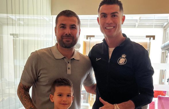 Fotografie de colecție! Mutu și fiul Tiago s-au întâlnit cu Ronaldo, într-o zi extrem de importantă pentru portughez