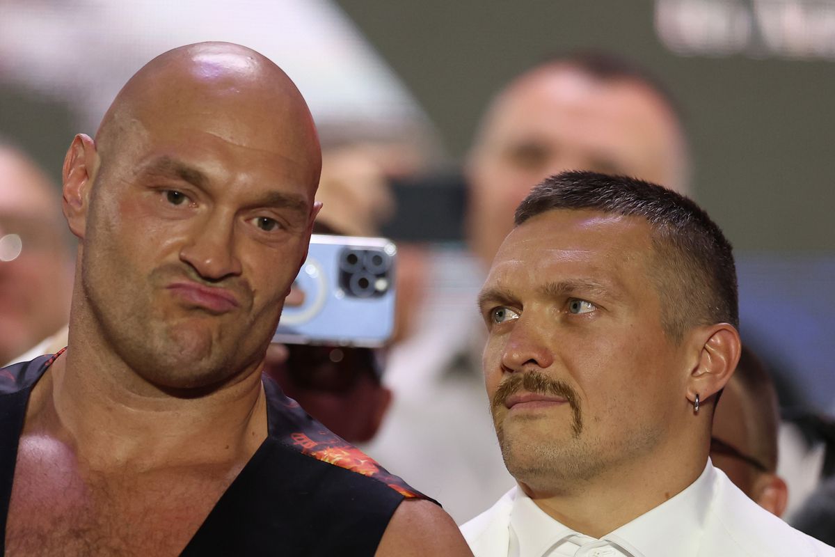 Tyson Fury - Oleksandr Usyk, imagini de la conferință