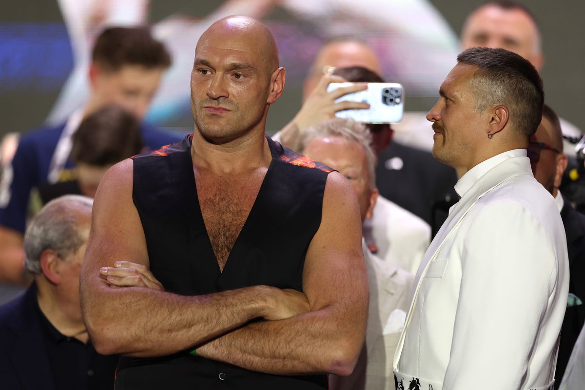 Tyson Fury - Oleksandr Usyk, imagini de la conferință