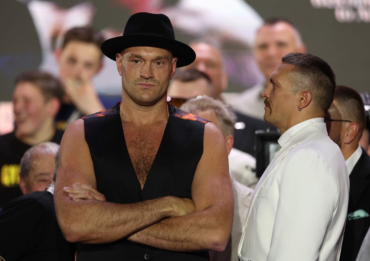 Tyson Fury - Oleksandr Usyk, imagini de la conferință