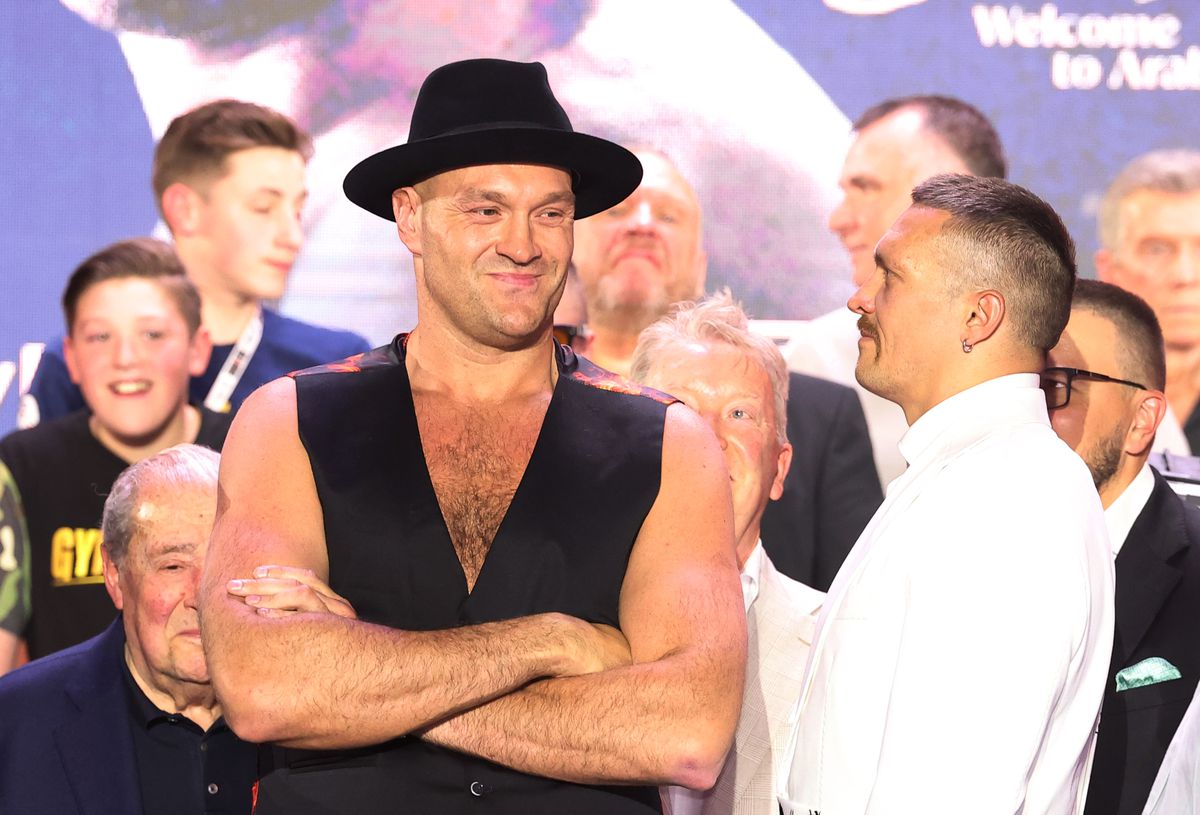 Tyson Fury - Oleksandr Usyk, imagini de la conferință