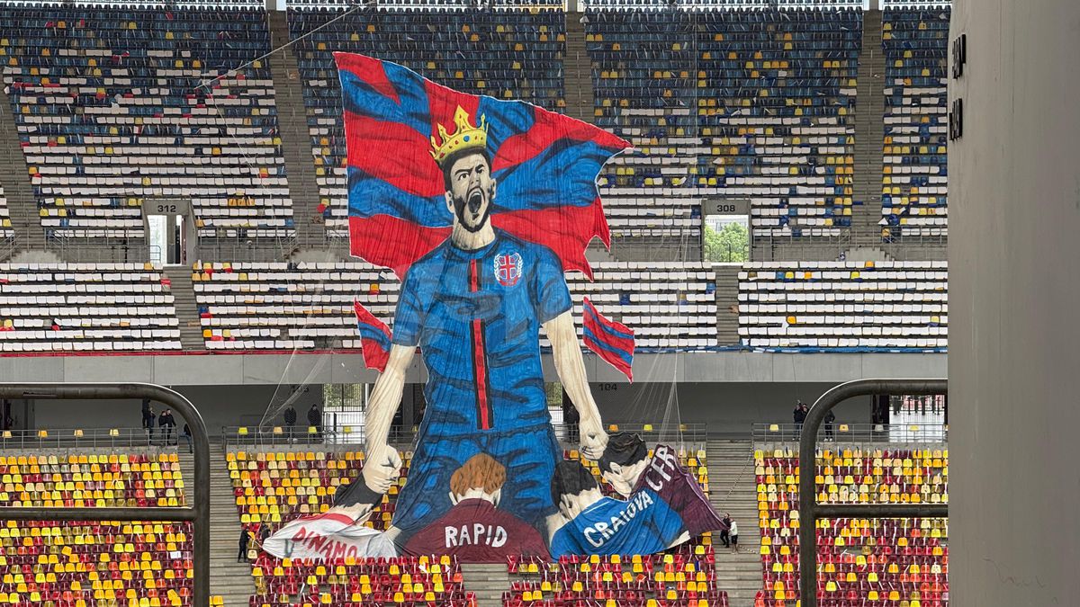 Scenografia pregătită de FCSB / FOTO: GSP