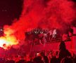 Petrecere și foc de artificii în Piața Constituției. FCSB, campioană Superligă 2024-2025. Foto: Sergiu Alexandru (GSP.RO)