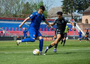 Final în prima bătălie CSC Dumbrăvița - Chindia Târgoviște, în barajul pentru menținerea în Liga 2, după 12 minute de prelungiri