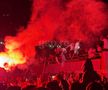 Petrecere și foc de artificii în Piața Constituției. FCSB, campioană Superligă 2024-2025. Foto: Sergiu Alexandru (GSP.RO)