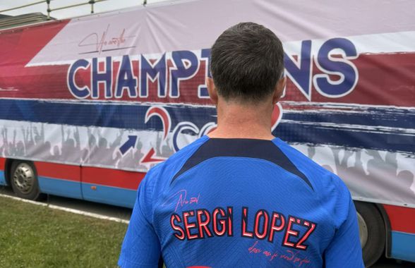 Mihai Stoica și-a făcut tricou cu „Sergi Lopez” » Detaliile inedite observate în imaginea postată înainte de FCSB - Universitatea Craiova