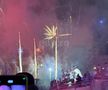 Petrecere și foc de artificii în Piața Constituției. FCSB, campioană Superligă 2024-2025. Foto: Sergiu Alexandru (GSP.RO)
