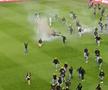 Meci abandonat în ultima etapă din Ligue 1 » Suporterii au intrat pe teren și au aruncat cu torțe spre banca tehnică