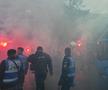 Chiar e atmosferă de titlu! Cum i-au așteptat ultrașii pe jucătorii Craiovei + clujenii, nevoiți să schimbe planul