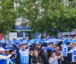 Chiar e atmosferă de titlu! Cum i-au așteptat ultrașii pe jucătorii Craiovei + clujenii, nevoiți să schimbe planul