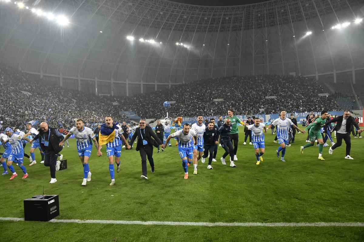 Bucurie imensă la Craiova, după ce echipa a câștigat campionatul