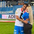 Ștefan Baiaram a sărbătorit titlul cucerit cu Universitatea Craiova împreună cu partenera lui, Cristina Răduț. Oltenii au devenit campioni la capătul meciului cu U Cluj, scor 5-0.