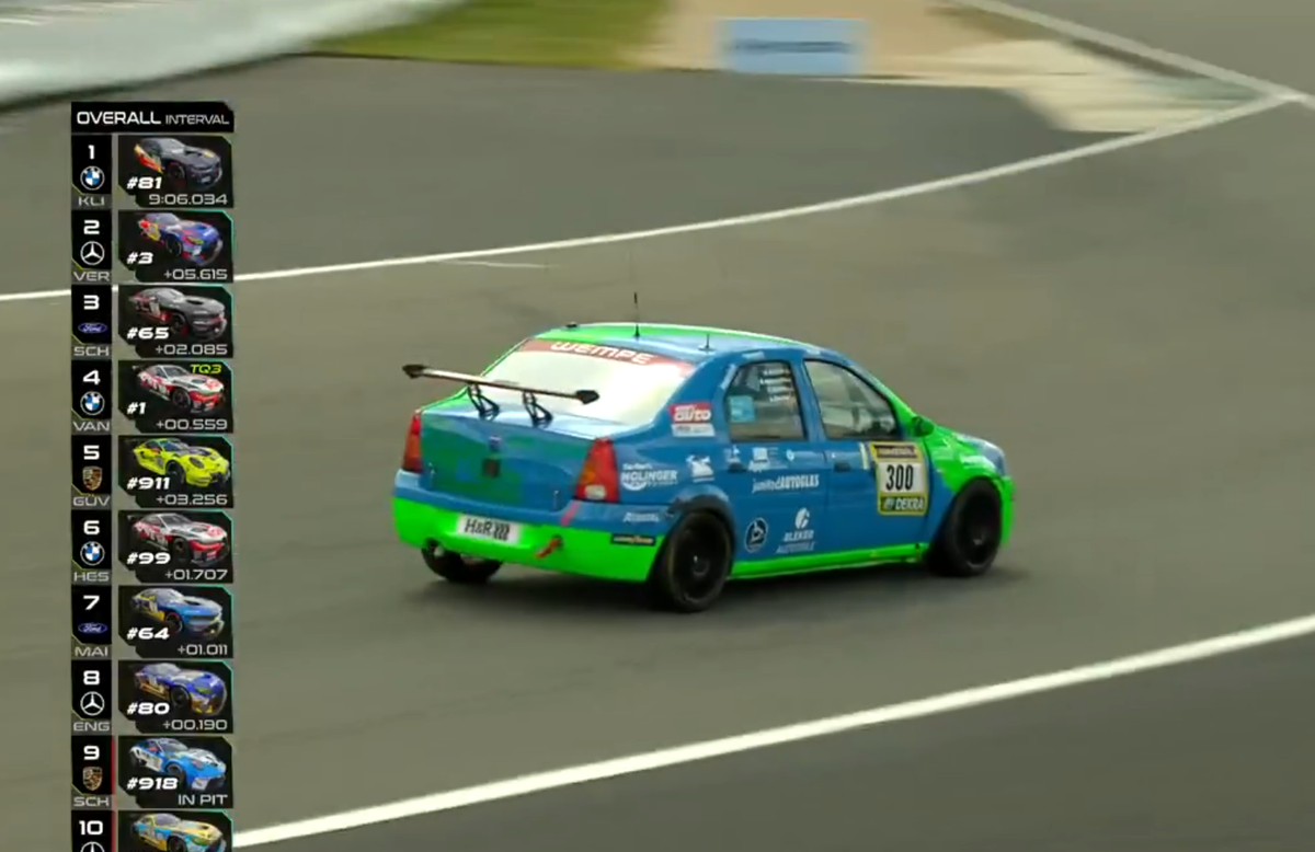 Dacia Logan, în centrul atenției pe circuitul de la Nurburgring » Imagini de la cursa unde concurează și Max Verstappen