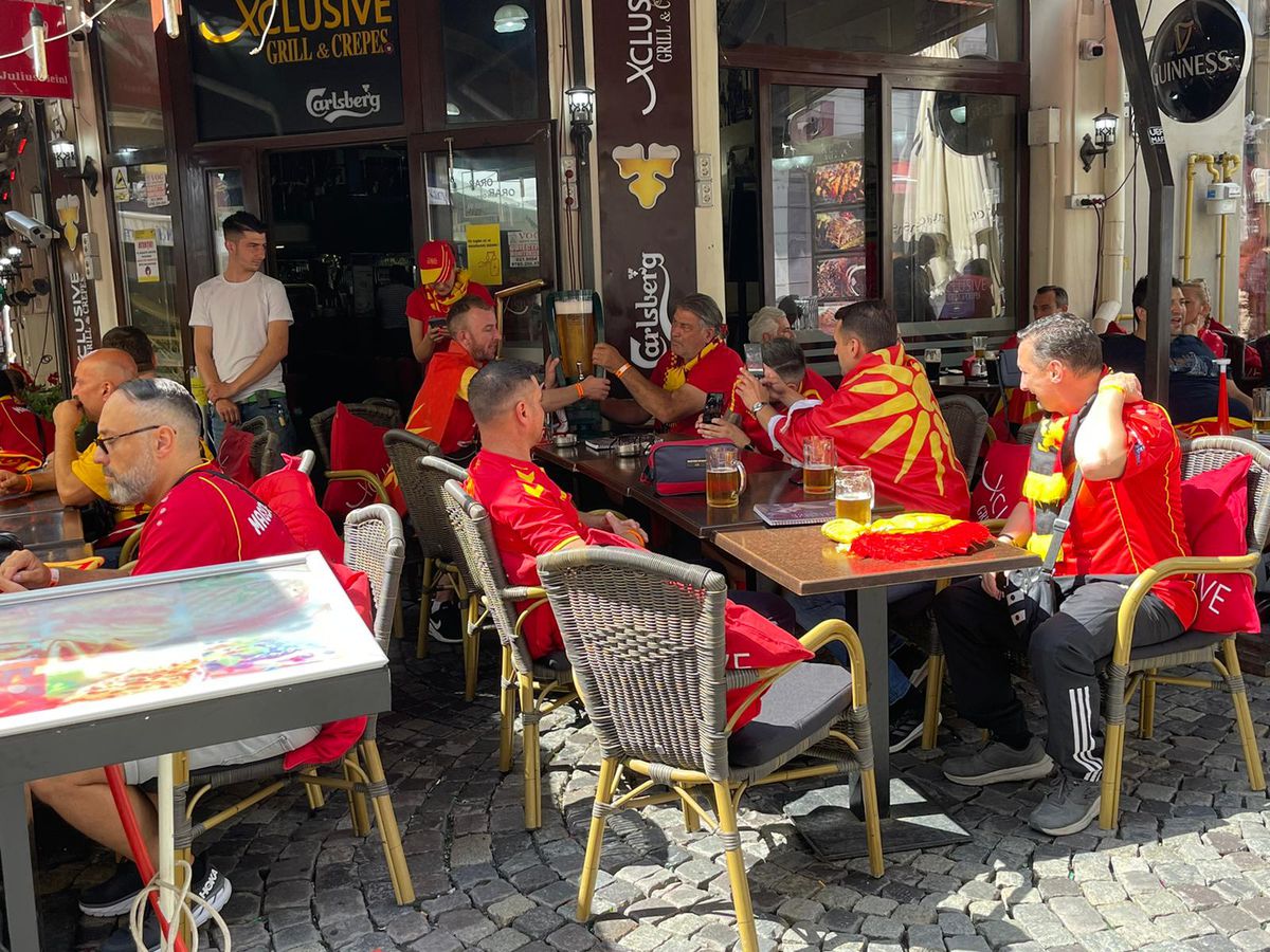 Suporterii străini, pregătiți de Ucraina - Macedonia de Nord! Ce au făcut în dimineața meciului