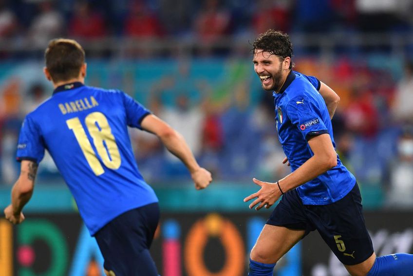 Manuel Locatelli a înscris două goluri în Italia - Elveția 3-0 // foto: Guliver/gettyimages