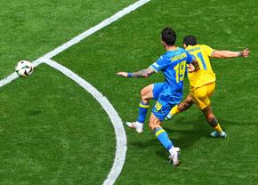 BOOM! Stanciu l-a executat pe Lunin din afara careului, cu un șut din prima, în România - Ucraina! „Execuție de mare maestru!”