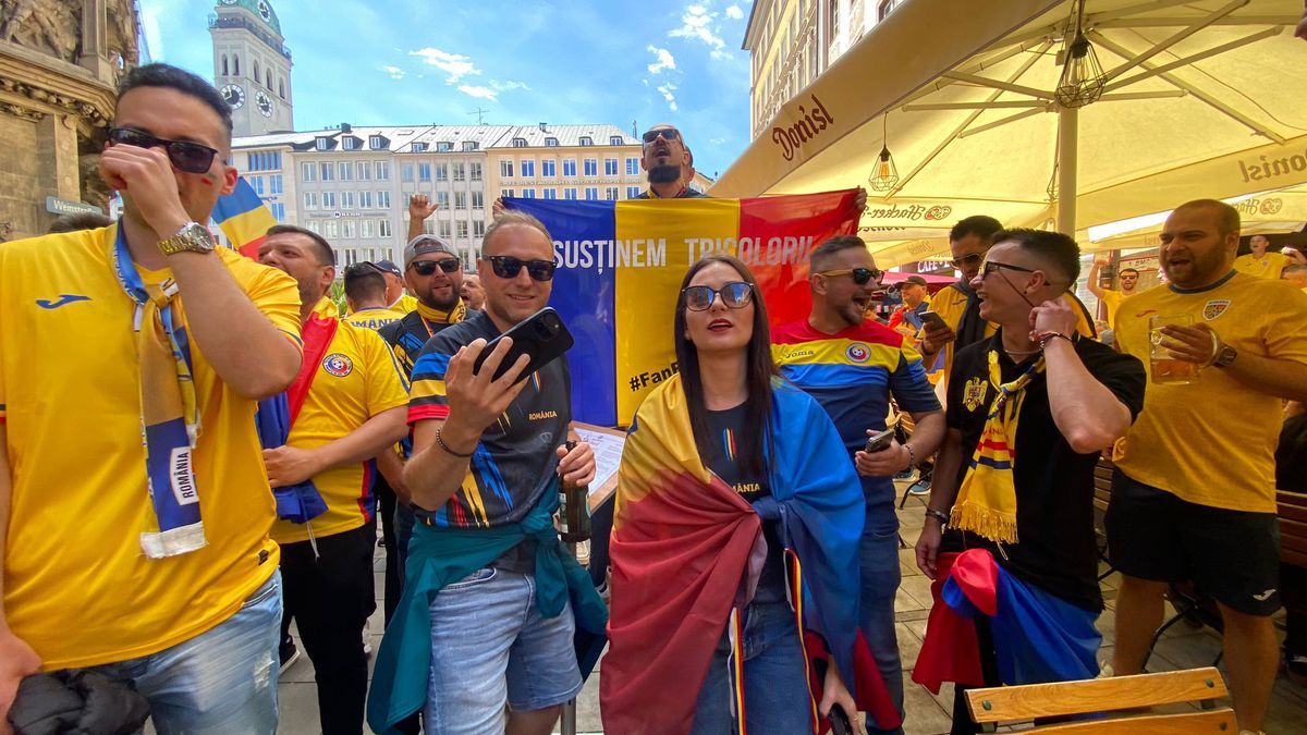 Imagini fabuloase cu suporterii români » Fanii au invadat străzile din Munchen, imagini geniale surprinse de GSP înainte de meci