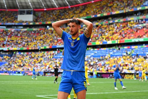 România a câștigat cu Ucraina, scor 3-0, în primul meci al nostru la EURO 2024. Presa ucraineană a avut o reacție de dezamăgire la finalul umilinței suferite/ FOTO Imago Images