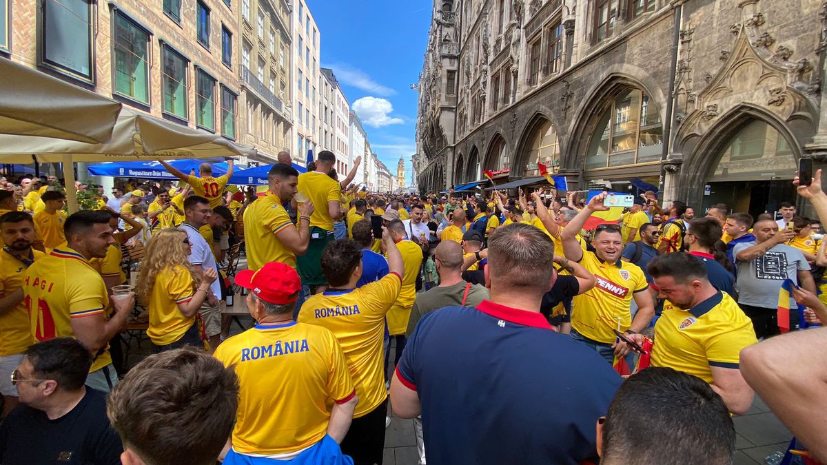 Imagini fabuloase cu suporterii români » Fanii au invadat străzile din Munchen, imagini geniale surprinse de GSP înainte de meci