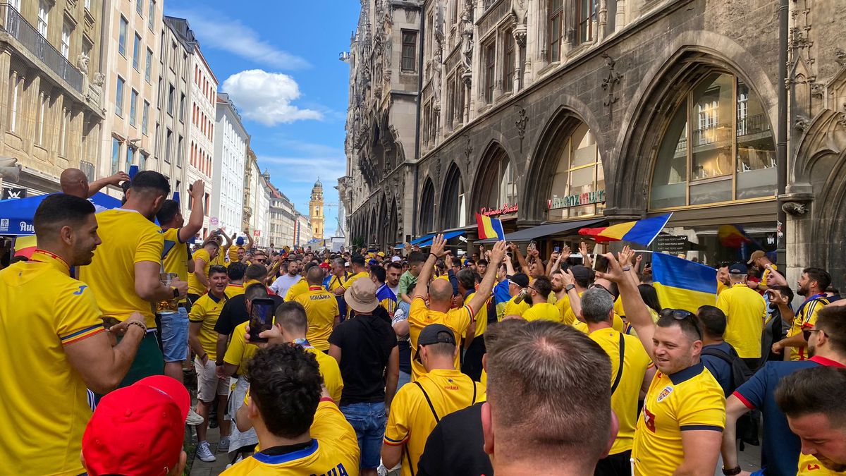 Imagini fabuloase cu suporterii români » Fanii au invadat străzile din Munchen, imagini geniale surprinse de GSP înainte de meci