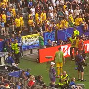 Un fan a intrat pe teren în timpul meciului România - Ucraina / foto: Andrei Crăițoiu