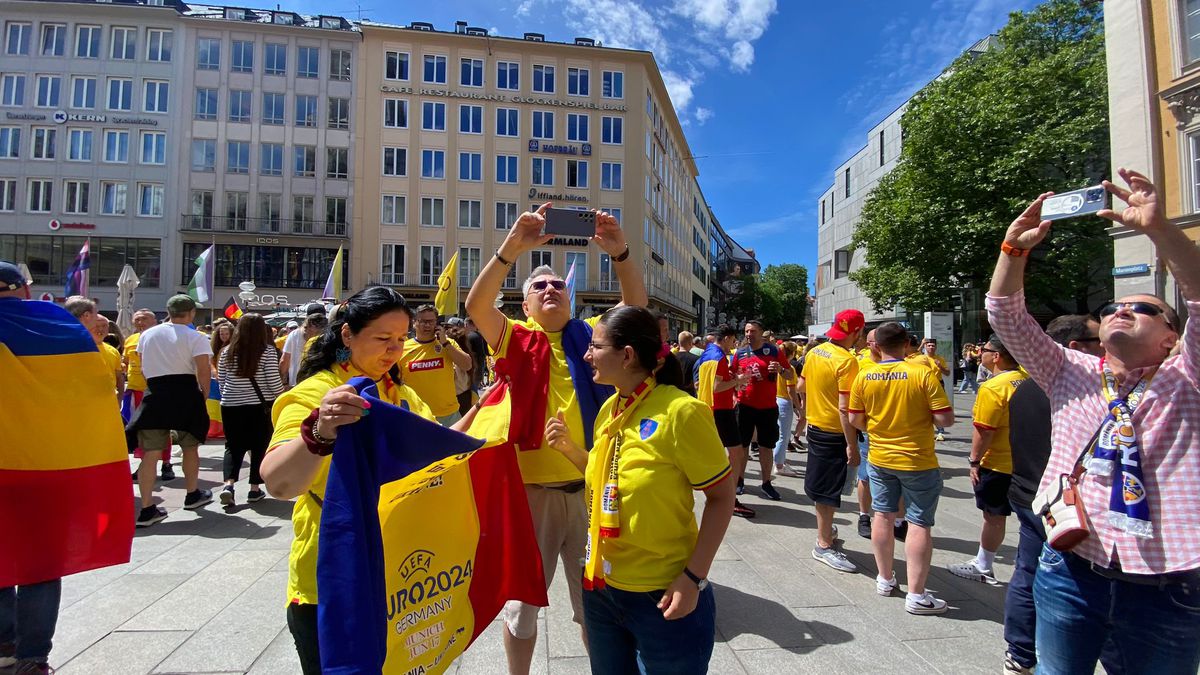 Imagini fabuloase cu suporterii români » Fanii au invadat străzile din Munchen, imagini geniale surprinse de GSP înainte de meci