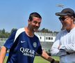 Cristi Chivu și actorul Clive Owen, în cantonamentul lui Inter din Los Angeles / Foto: inter.it