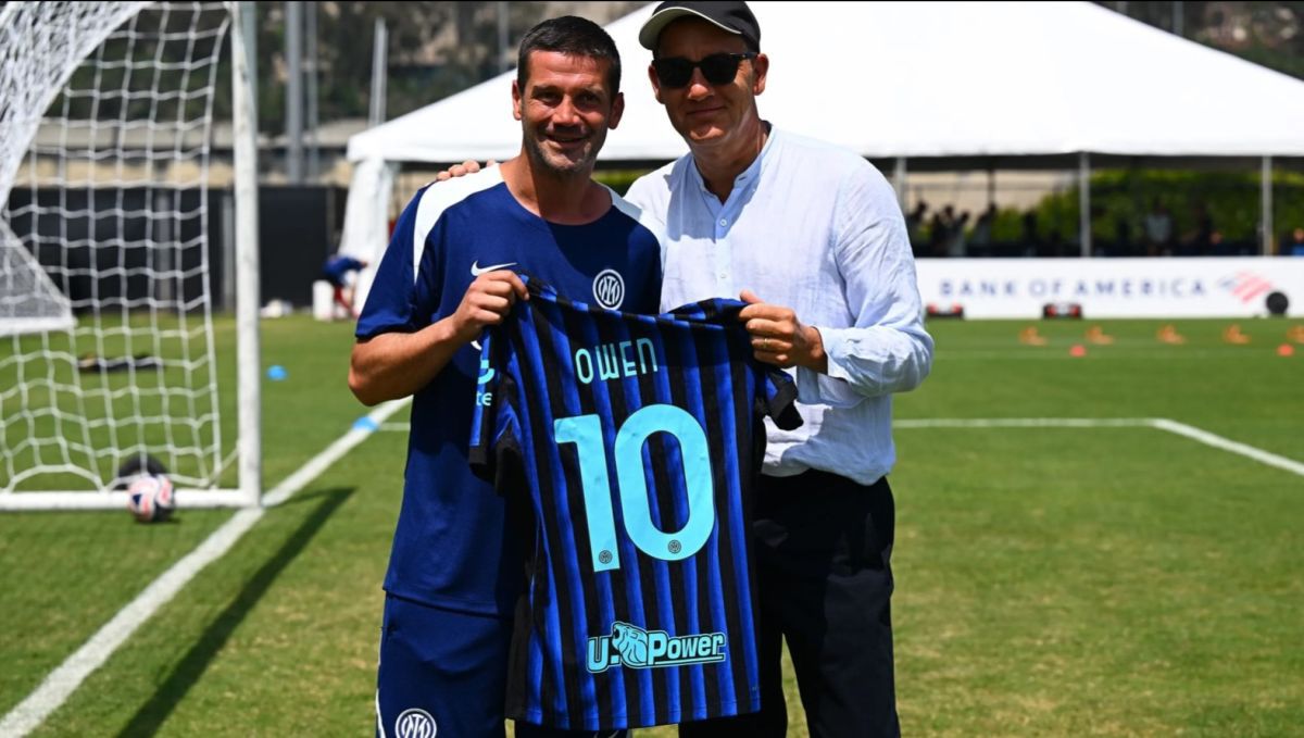 Cristi Chivu a fost vizitat la antrenament în Los Angeles de prietenul său englez, actorul Clive Owen, mare fan Inter