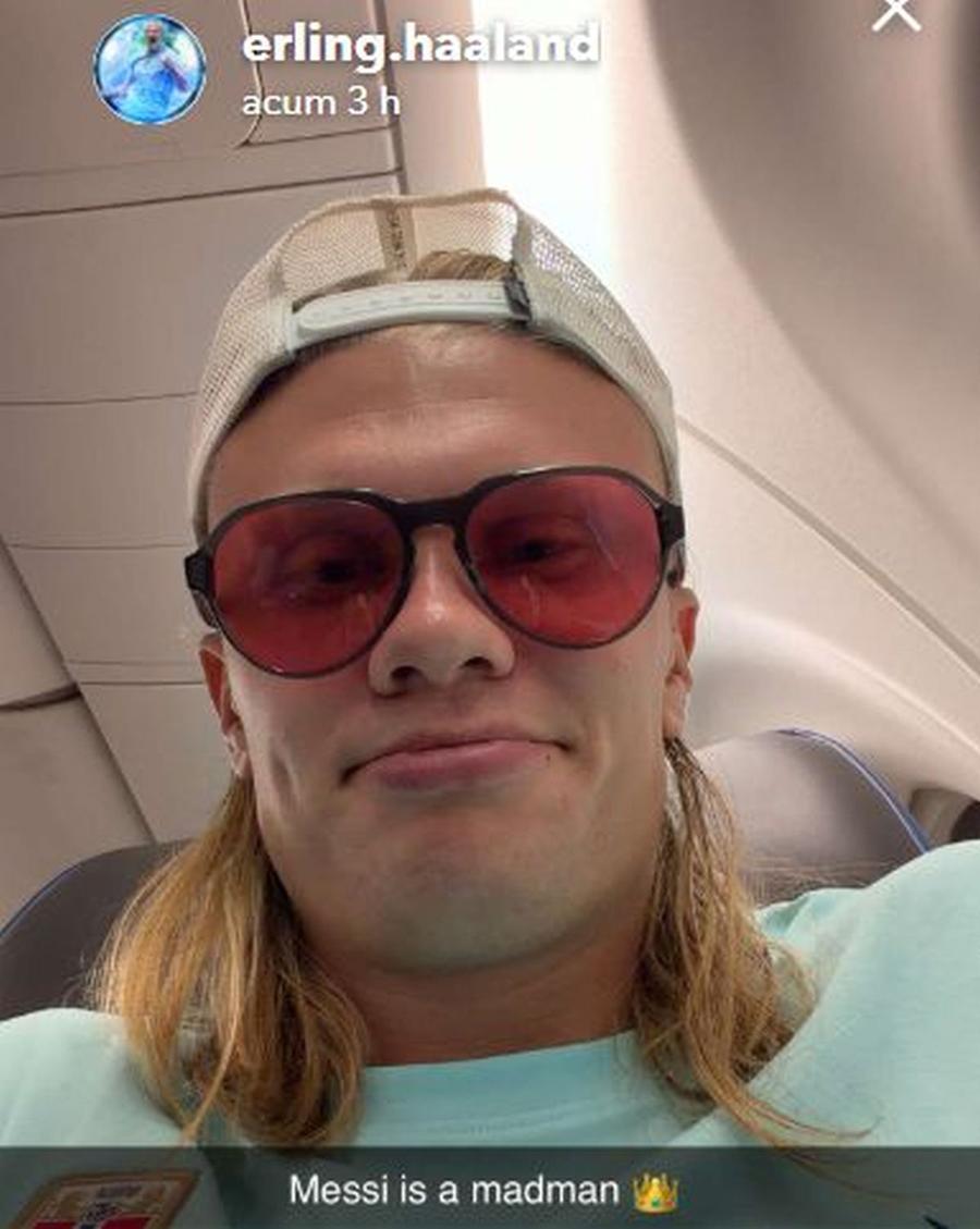Nu s-a putut abține! Erling Haaland a oferit reacția zilei, în avion, după hattrick-ul lui Leo: „Messi este un...”