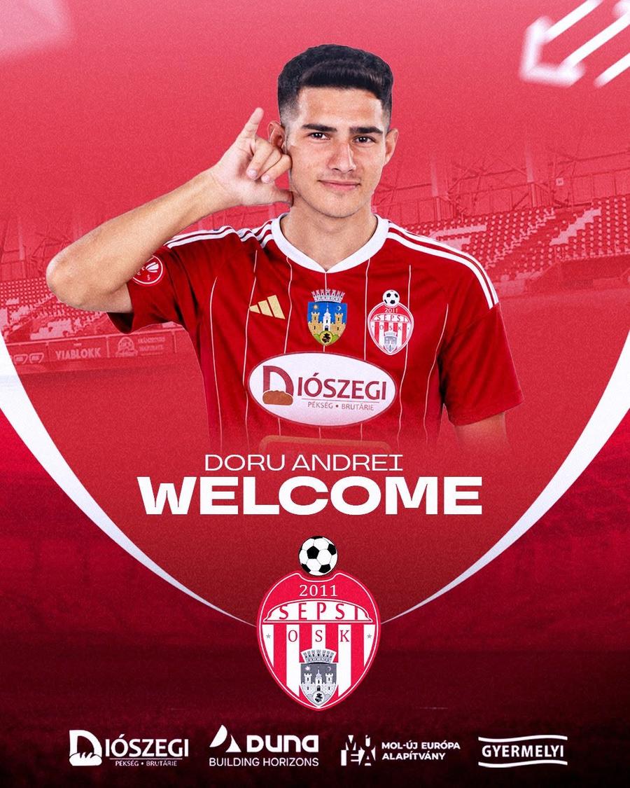 Doru Andrei, prezentat oficial la Sepsi / Foto: Facebook Sepsi Sepsi a rezolvat al treilea transfer al verii