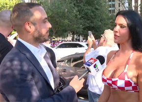 Ivana Knoll a pornit cu fanii croați spre stadion, iar o întrebare a „pornit-o”: „El înseamnă totul! Eu merg all-in!”