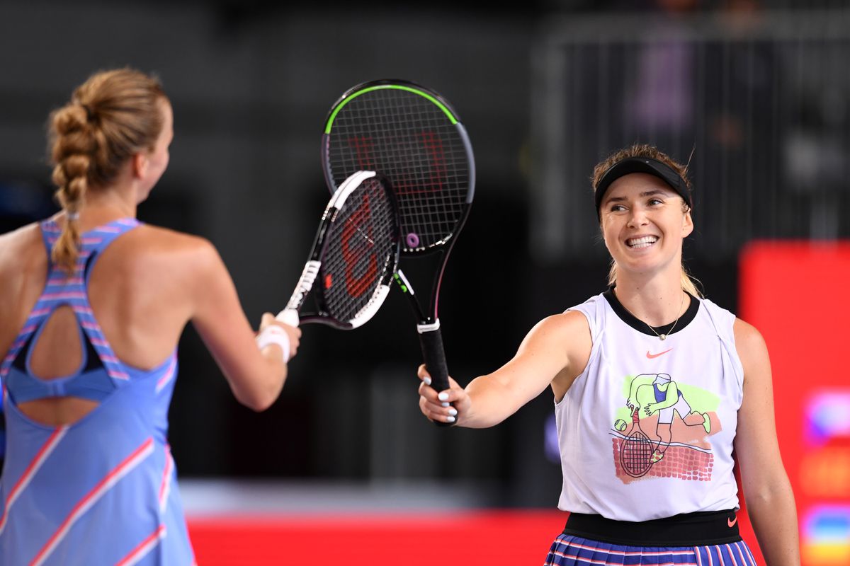 FOTO Svitolina și Kvitova au jucat finala turneului demonstrativ de la Berlin într-unul dintre hangarele aeroportului Tempelhof
