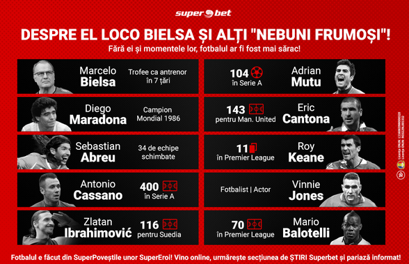 Doar Bielsa a crezut în promovarea lui Leeds. Maradona a făcut-o pe Napoli campioană, iar Abreu a bătut scăriță un penalty la Mondial