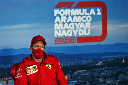 Sebastian Vettel la conferință de presă la Budapesta FOTO Guliver/GettyImages
