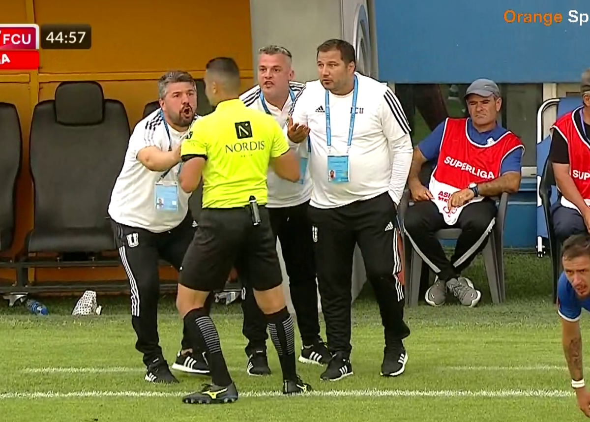 Marius Croitoru, eliminat în Farul - FCU Craiova / FOTO: Capturi @Orange