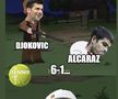 Alcaraz l-a doborât pe Djokovic după ce fusese îngenuncheat în primul set