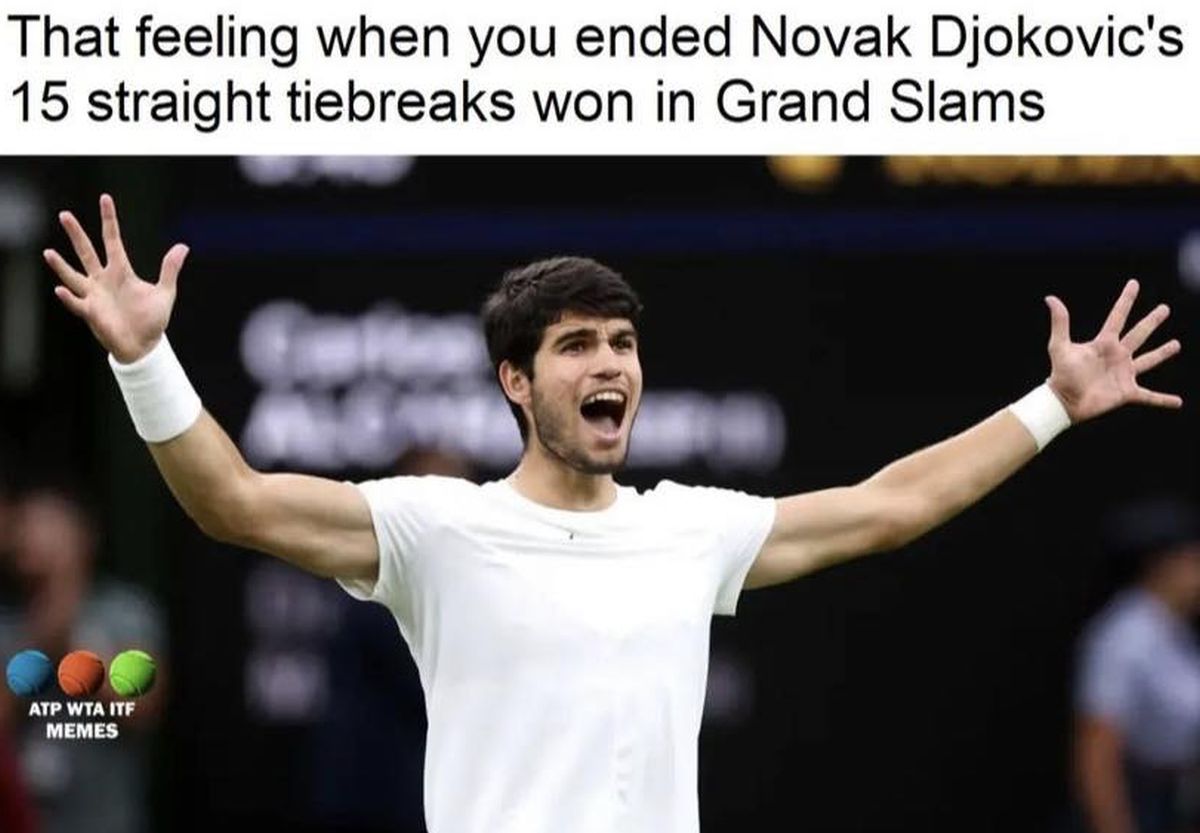 Cele mai tari 10 meme-uri după finala de poveste Alcaraz - Djokovic » Fanii nu s-au abținut după eșecul istoric al sârbului