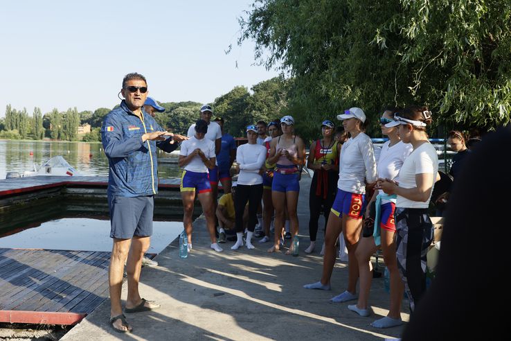 Antonio Colamonici pe ponton la Snagov FOTO Cristi Preda