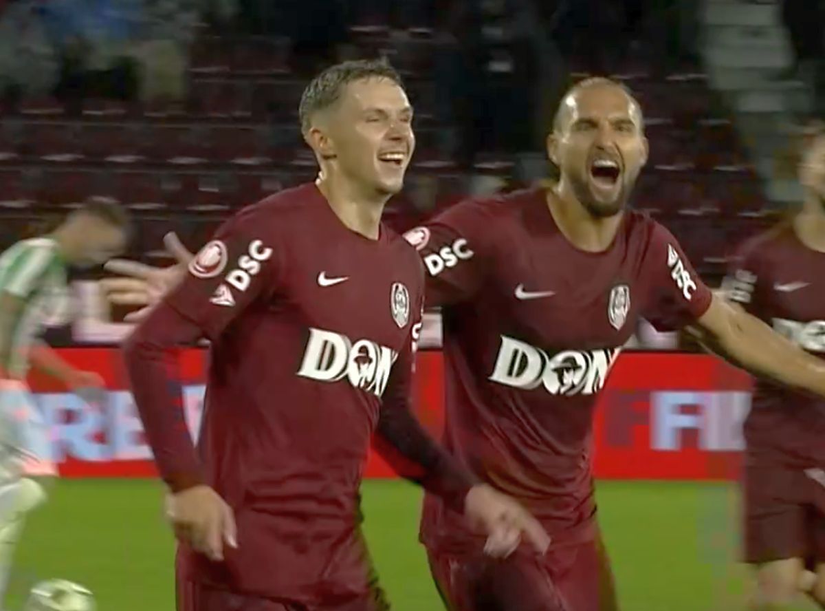 Gestul lui Louis Munteanu după golul cu Paksi