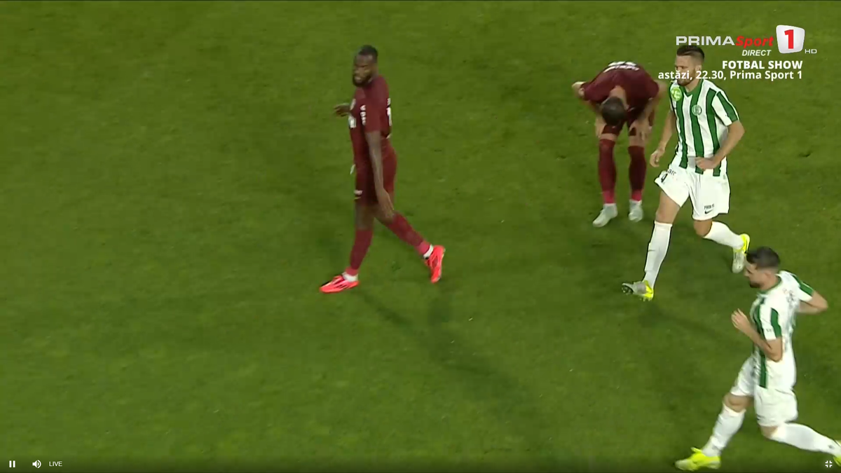 Emerllahu, accidentat în CFR Cluj - Paksi