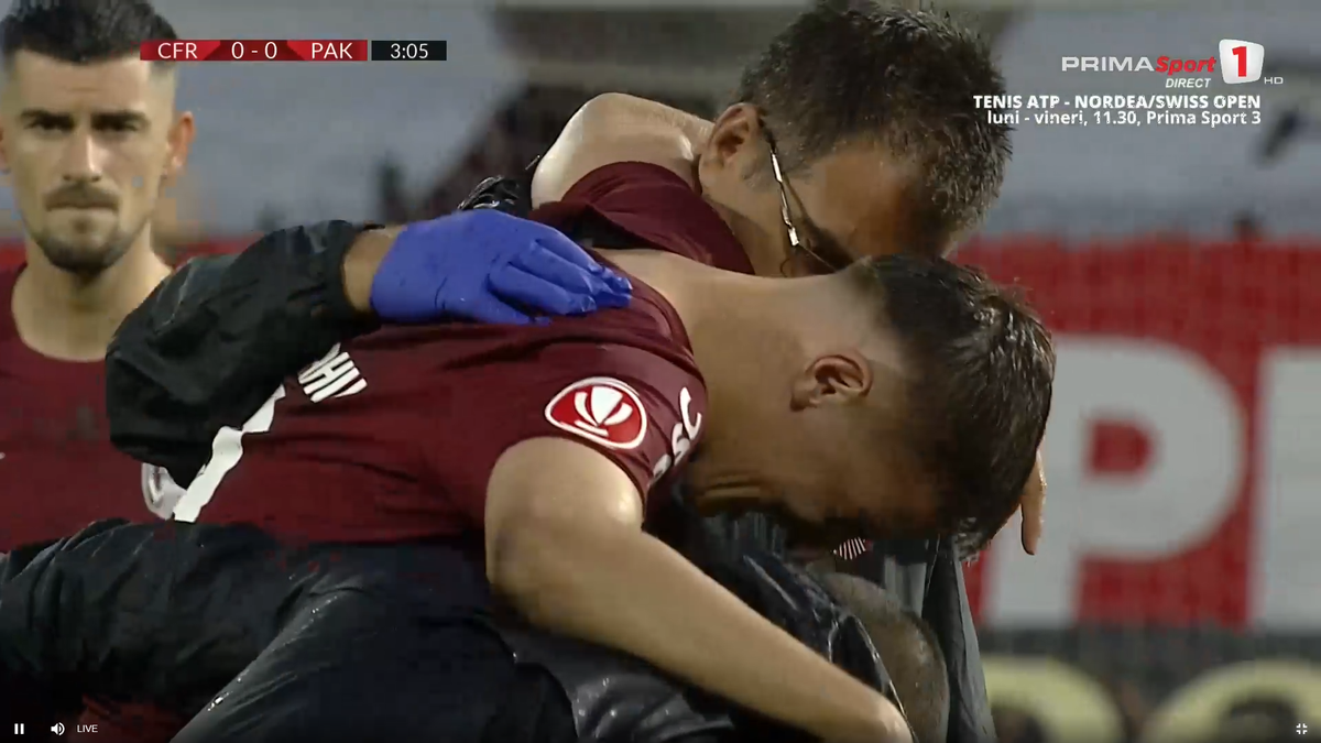 Emerllahu, accidentat în CFR Cluj - Paksi