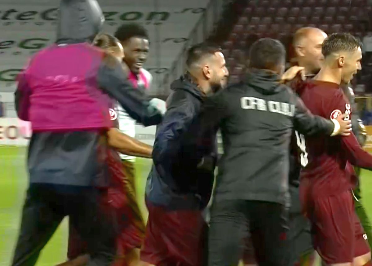 Gestul lui Louis Munteanu după golul cu Paksi