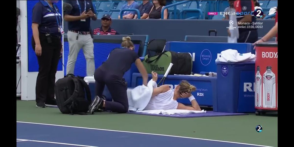 Simona Halep - accidentare Cincinnati