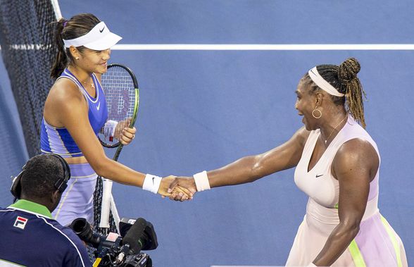Emma Răducanu - Serena Williams, meci fără istoric la Cincinnati » Reacție după prima și, probabil, singura confruntare: „Sunt recunoscătoare, este o legendă!”