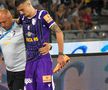 Grigore Turda s-a accidentat în partid cu FCU Craiova / Sursă foto: Gabriela Neacșu (Facebook@ FC Argeș)