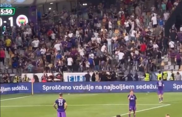 Haos la Maribor - Fenerbahce » Meci întrerupt din cauza ultrașilor! De la ce a pornit totul
