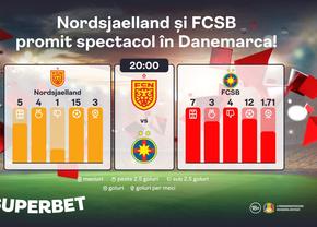 FCSB e outsider, dar vrea să cucerească Nordul! Ce spun Cotele Superbet înaintea decisivului cu Nordsjaelland