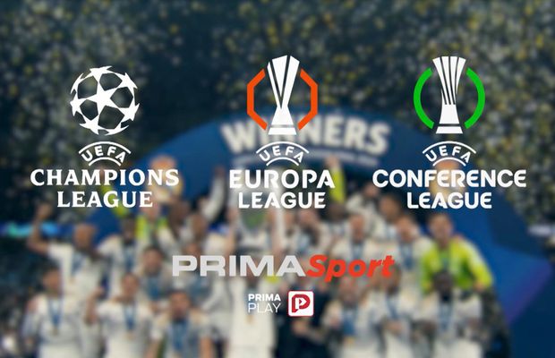 Prima Sport își consolidează poziția de lider în transmisiunile sportive: UEFA Champions League, UEFA Europa League și UEFA Conference League vor fi transmise în următorii trei ani